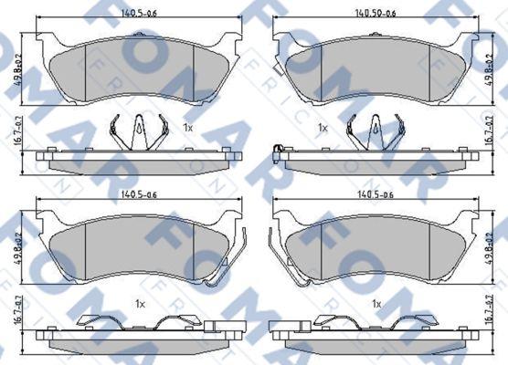 FOMAR Friction FO 922381 - Kit pastiglie freno, Freno a disco autozon.pro