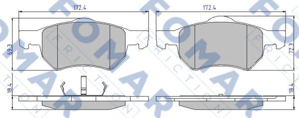 FOMAR Friction FO 922781 - Kit pastiglie freno, Freno a disco autozon.pro