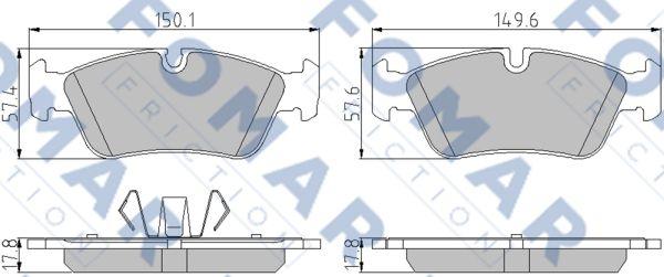 FOMAR Friction FO 927581 - Kit pastiglie freno, Freno a disco autozon.pro