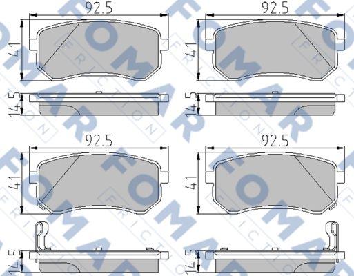 FOMAR Friction FO 927681 - Kit pastiglie freno, Freno a disco autozon.pro