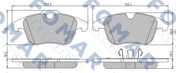 FOMAR Friction FO 927181 - Kit pastiglie freno, Freno a disco autozon.pro