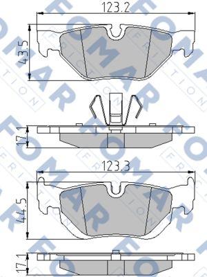 FOMAR Friction FO 927281 - Kit pastiglie freno, Freno a disco autozon.pro