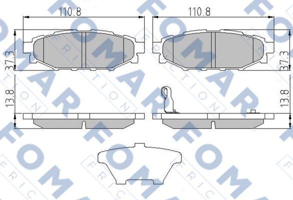 FOMAR Friction FO 974081 - Kit pastiglie freno, Freno a disco autozon.pro