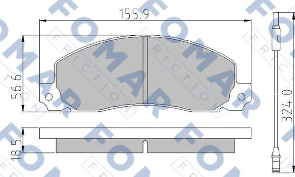 FOMAR Friction FO 499681 - Kit pastiglie freno, Freno a disco autozon.pro