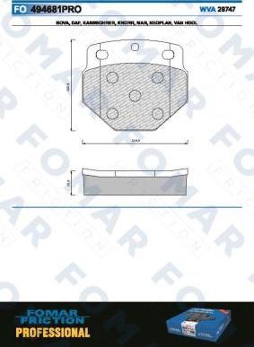 FOMAR Friction FO 494681 - Kit pastiglie freno, Freno a disco autozon.pro