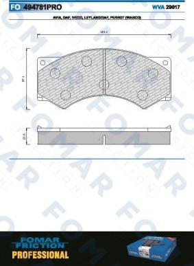 FOMAR Friction FO 494781 - Kit pastiglie freno, Freno a disco autozon.pro