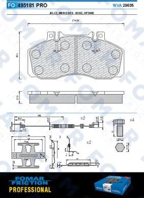 FOMAR Friction FO 495181 - Kit pastiglie freno, Freno a disco autozon.pro