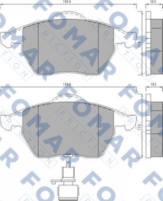 FOMAR Friction FO 495781 - Kit pastiglie freno, Freno a disco autozon.pro