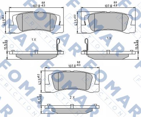 FOMAR Friction FO 496681 - Kit pastiglie freno, Freno a disco autozon.pro