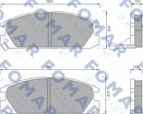 FOMAR Friction FO 496881 - Kit pastiglie freno, Freno a disco autozon.pro