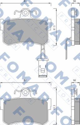 FOMAR Friction FO 490081 - Kit pastiglie freno, Freno a disco autozon.pro