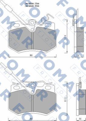 FOMAR Friction FO 491981 - Kit pastiglie freno, Freno a disco autozon.pro