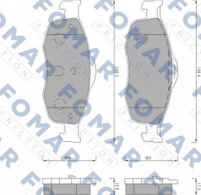 FOMAR Friction FO 491681 - Kit pastiglie freno, Freno a disco autozon.pro