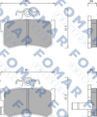 FOMAR Friction FO 491381 - Kit pastiglie freno, Freno a disco autozon.pro