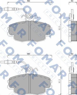 FOMAR Friction FO 498681 - Kit pastiglie freno, Freno a disco autozon.pro