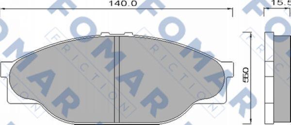 FOMAR Friction FO 493981 - Kit pastiglie freno, Freno a disco autozon.pro