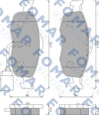 FOMAR Friction FO 493081 - Kit pastiglie freno, Freno a disco autozon.pro