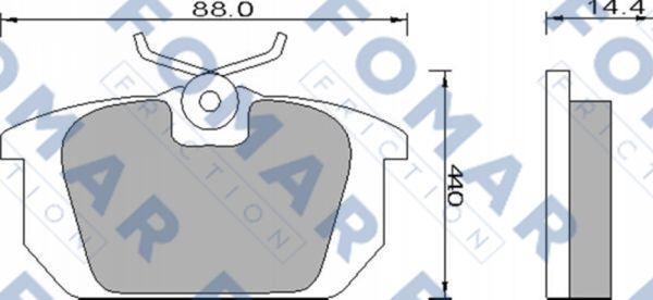 FOMAR Friction FO 493881 - Kit pastiglie freno, Freno a disco autozon.pro