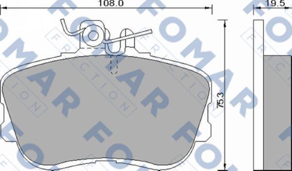 FOMAR Friction FO 493781 - Kit pastiglie freno, Freno a disco autozon.pro