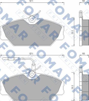 FOMAR Friction FO 492681 - Kit pastiglie freno, Freno a disco autozon.pro