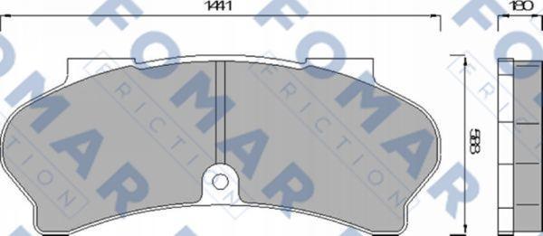 FOMAR Friction FO 449981 - Kit pastiglie freno, Freno a disco autozon.pro