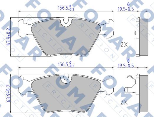 FOMAR Friction FO 449481 - Kit pastiglie freno, Freno a disco autozon.pro