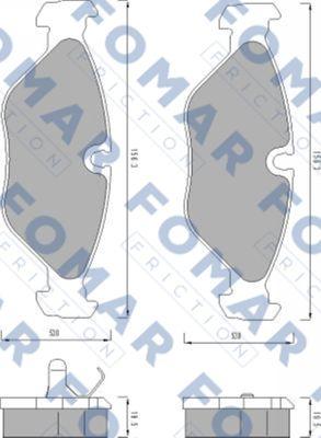 FOMAR Friction FO 449281 - Kit pastiglie freno, Freno a disco autozon.pro