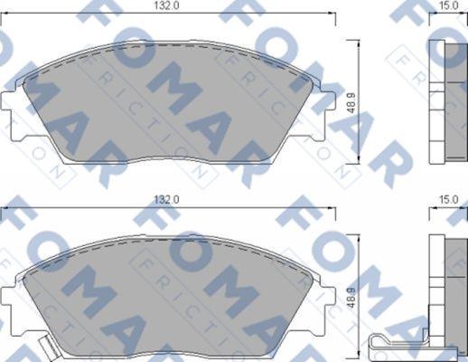 FOMAR Friction FO 444781 - Kit pastiglie freno, Freno a disco autozon.pro