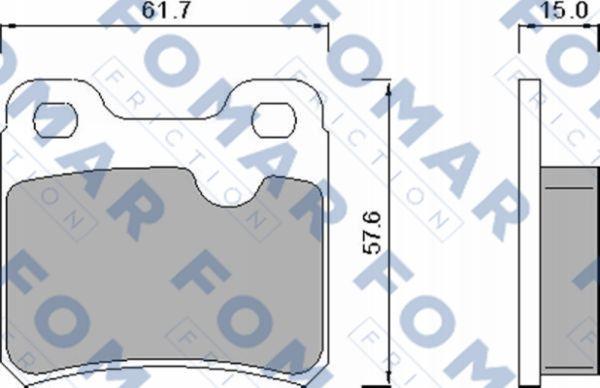 FOMAR Friction FO 445981 - Kit pastiglie freno, Freno a disco autozon.pro