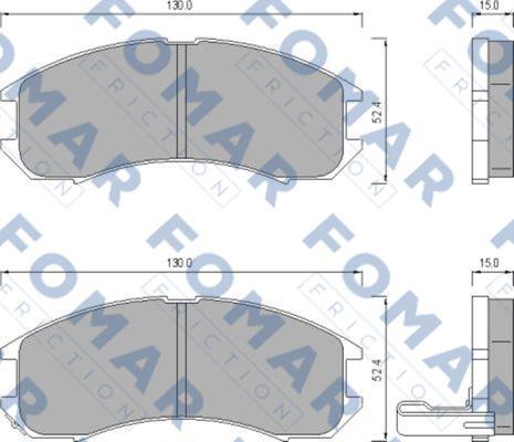 FOMAR Friction FO 445081 - Kit pastiglie freno, Freno a disco autozon.pro