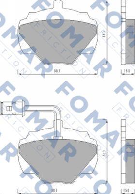 FOMAR Friction FO 446081 - Kit pastiglie freno, Freno a disco autozon.pro