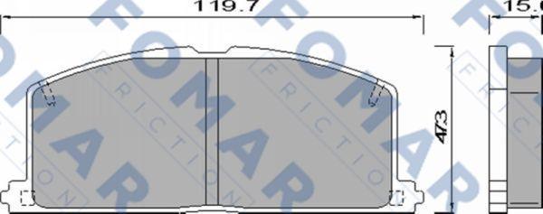 FOMAR Friction FO 440481 - Kit pastiglie freno, Freno a disco autozon.pro