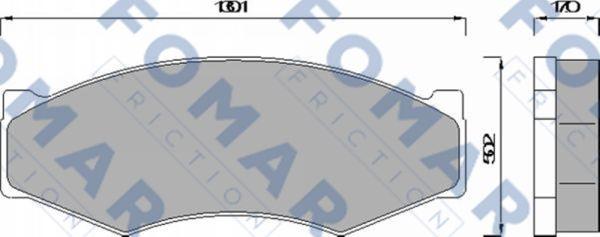 FOMAR Friction FO 441581 - Kit pastiglie freno, Freno a disco autozon.pro