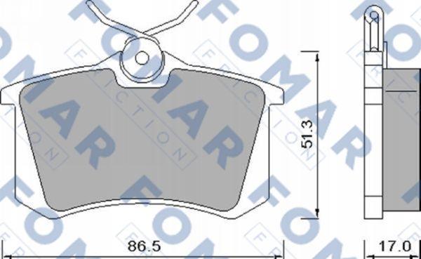 FOMAR Friction FO 448181 - Kit pastiglie freno, Freno a disco autozon.pro