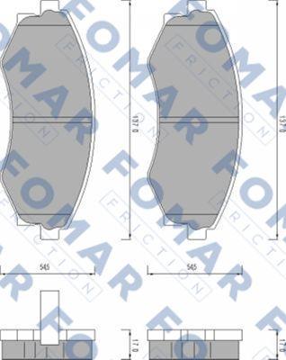 FOMAR Friction FO 448781 - Kit pastiglie freno, Freno a disco autozon.pro