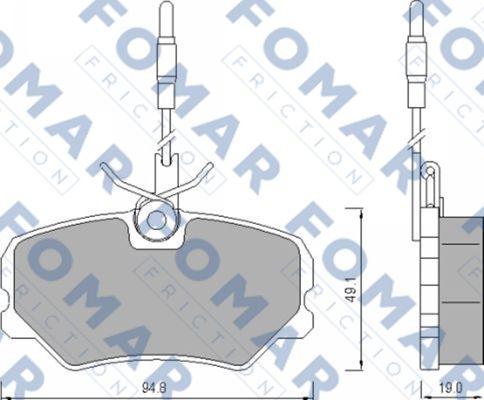 FOMAR Friction FO 443981 - Kit pastiglie freno, Freno a disco autozon.pro