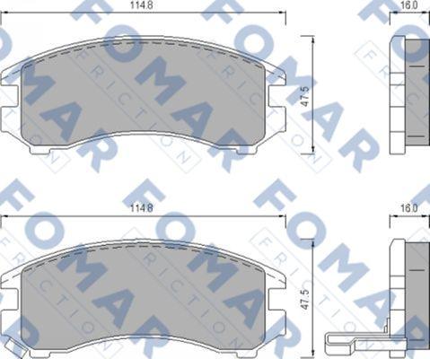 FOMAR Friction FO 443681 - Kit pastiglie freno, Freno a disco autozon.pro