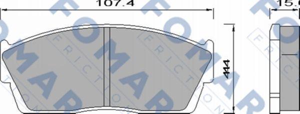 FOMAR Friction FO 442181 - Kit pastiglie freno, Freno a disco autozon.pro