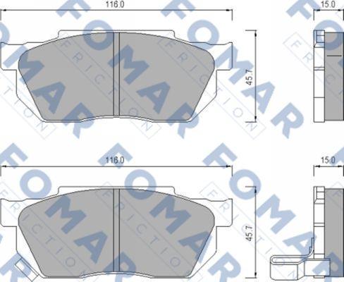 FOMAR Friction FO 447581 - Kit pastiglie freno, Freno a disco autozon.pro