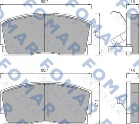 FOMAR Friction FO 447281 - Kit pastiglie freno, Freno a disco autozon.pro