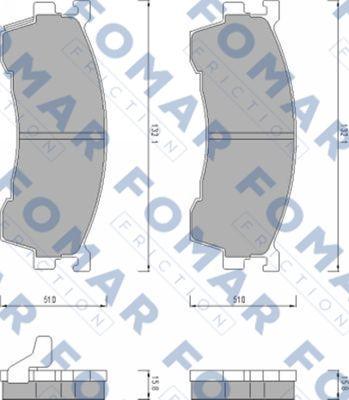 FOMAR Friction FO 459481 - Kit pastiglie freno, Freno a disco autozon.pro