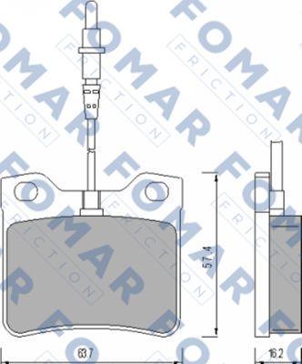 FOMAR Friction FO 454881 - Kit pastiglie freno, Freno a disco autozon.pro