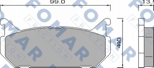 FOMAR Friction FO 455181 - Kit pastiglie freno, Freno a disco autozon.pro