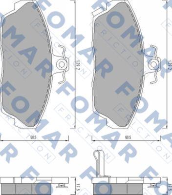 FOMAR Friction FO 456181 - Kit pastiglie freno, Freno a disco autozon.pro