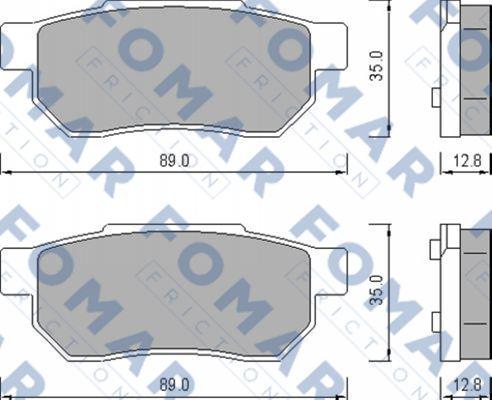 FOMAR Friction FO 456381 - Kit pastiglie freno, Freno a disco autozon.pro