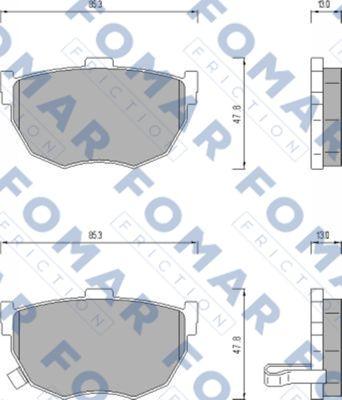 FOMAR Friction FO 451681 - Kit pastiglie freno, Freno a disco autozon.pro