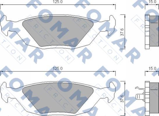 FOMAR Friction FO 451181 - Kit pastiglie freno, Freno a disco autozon.pro