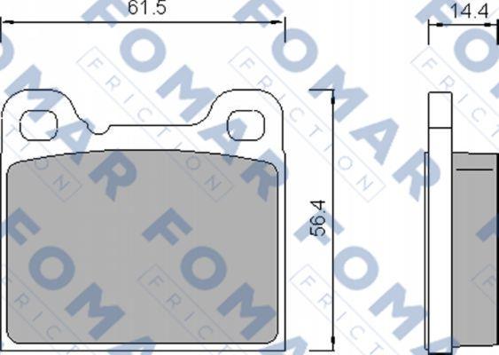 FOMAR Friction FO 458781 - Kit pastiglie freno, Freno a disco autozon.pro