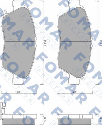 FOMAR Friction FO 453481 - Kit pastiglie freno, Freno a disco autozon.pro