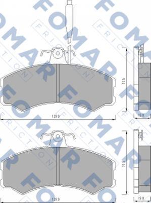 FOMAR Friction FO 453081 - Kit pastiglie freno, Freno a disco autozon.pro